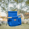 Load image into Gallery viewer, Quality outdoor child swing front view shown in royal blue