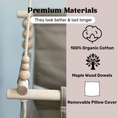 Load image into Gallery viewer, Organic Cotton Indoor High Back Swing Sand