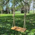 Load image into Gallery viewer, Wooden bench swing for kids and adults handcrafted with durable materials