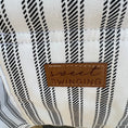 Load image into Gallery viewer, close-up of soft cotton fabric in wide ticking stripe pattern