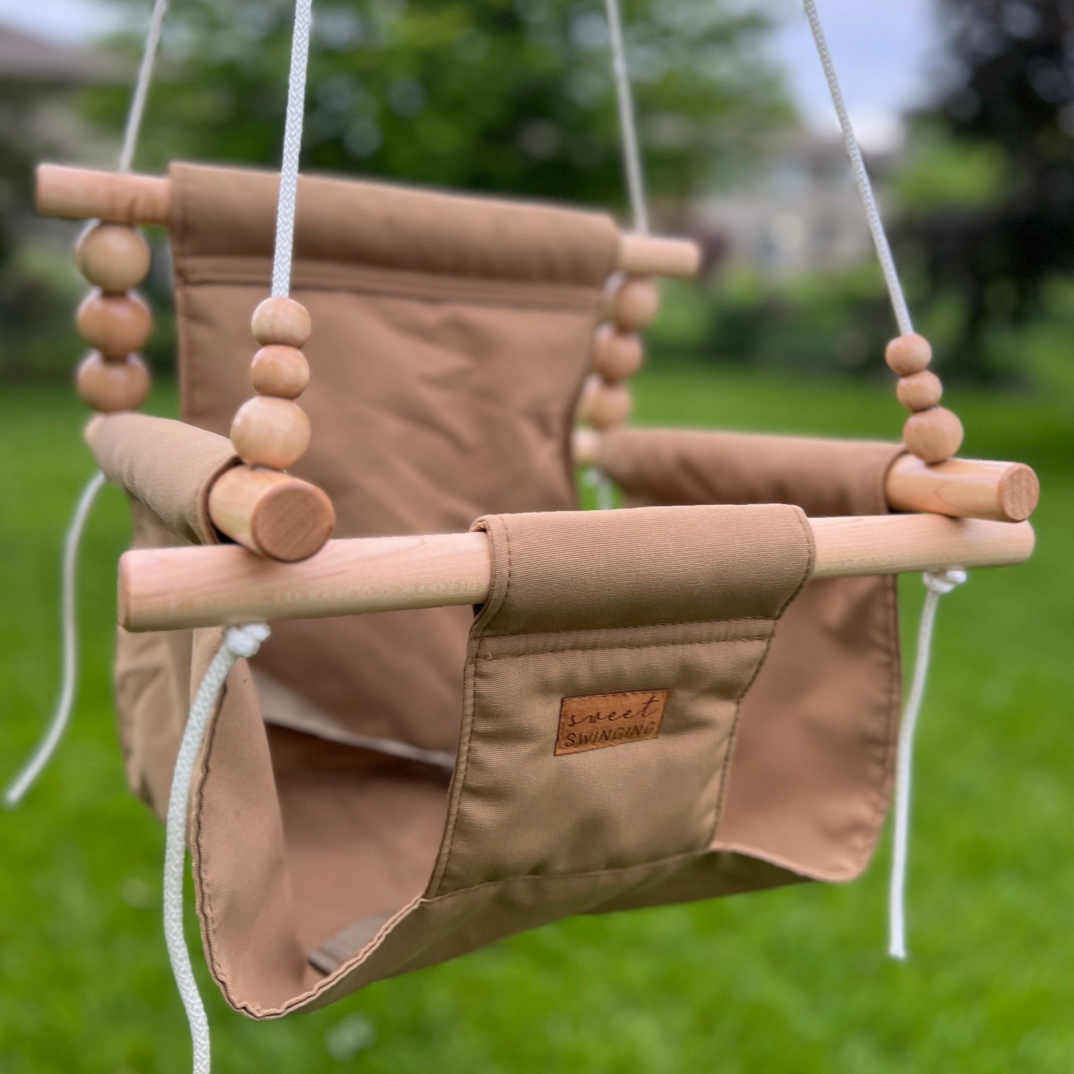 Premium Outdoor High Back Swing Chestnut