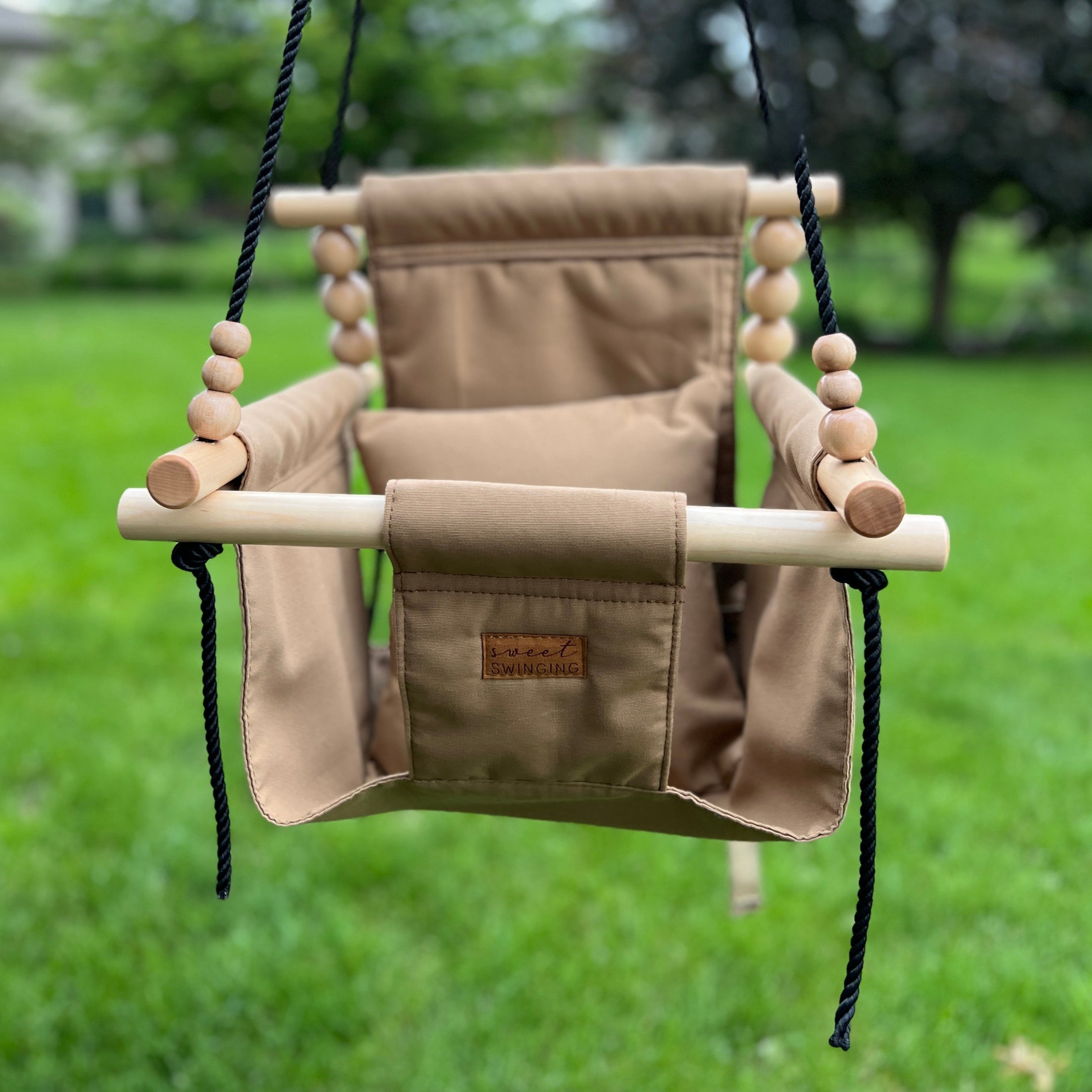 Premium Outdoor High Back Swing Chestnut