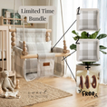 Load image into Gallery viewer, *Limited Time Bundle* Indoor High Back Baby & Toddler Swing-French Gray Buffalo Check
